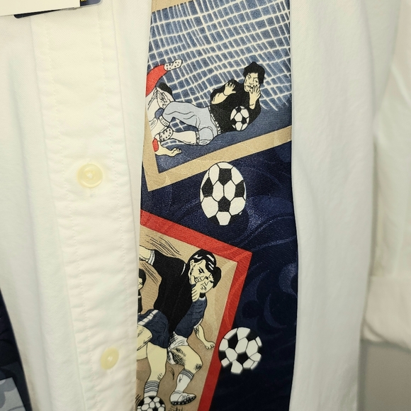 Dimoda Silk Handmade Necktie Soccer Theme - Picture 2 of 5